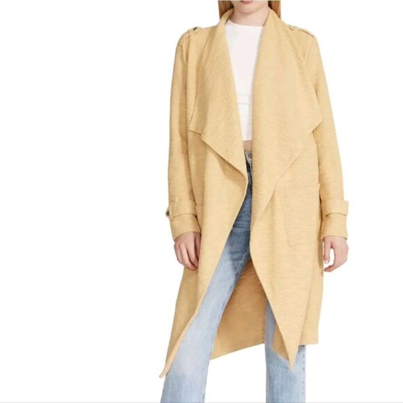 BB DAKOTA BY STEVE MADDEN Open Front Trench Coat STEVE MADDEN Size Small NWT - Picture 3 of 8